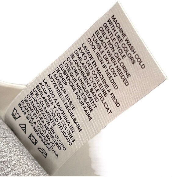 Good American Bra WMNS‎ XS Core Racer Sports Heather Grey White Elastic Band 0 - Picture 9 of 10